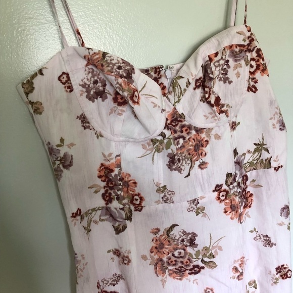 Brock Collection x H&M Floral Dress Lyocell Linen Powder Pink Medium - Picture 2 of 6